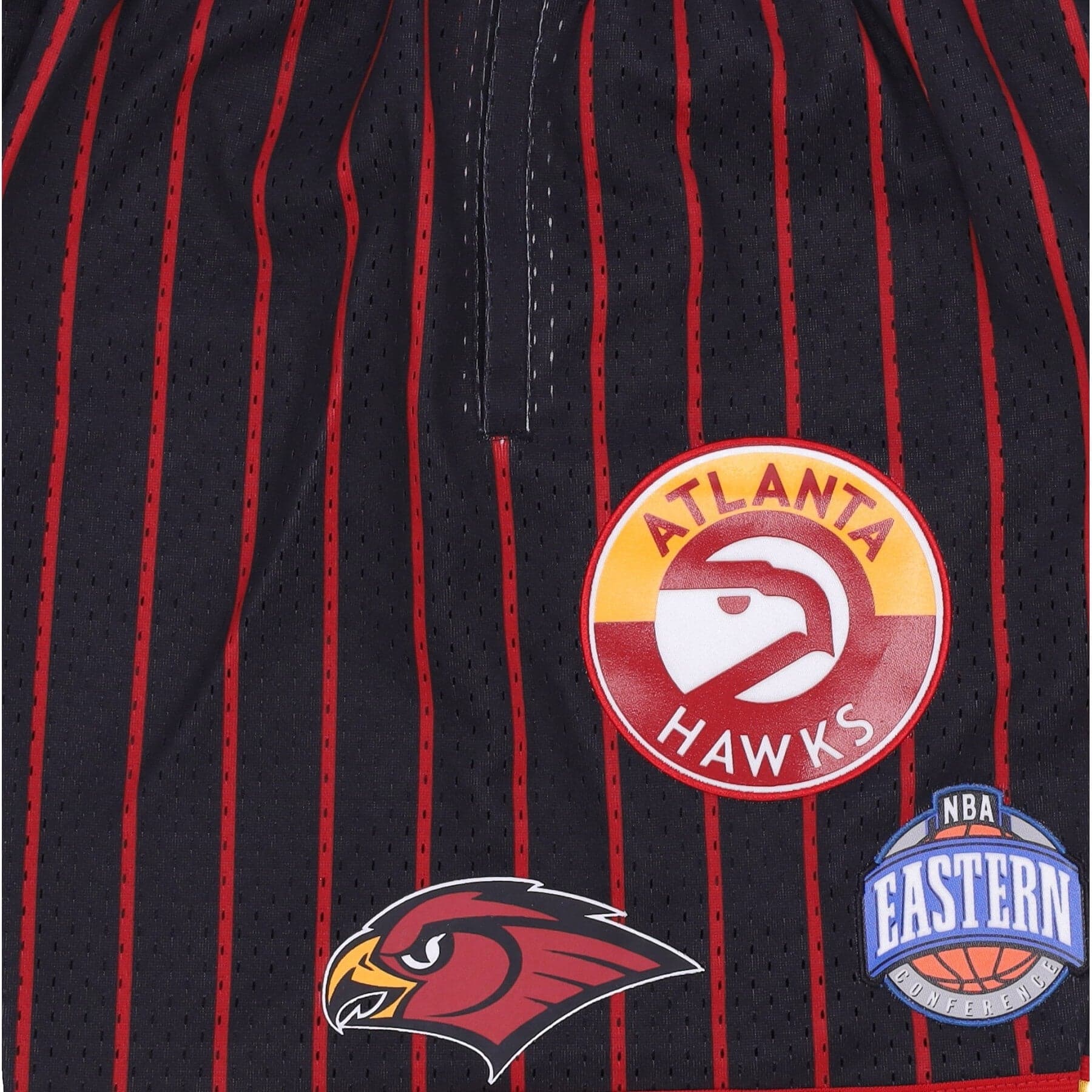 MITCHELL &amp; NESS Pantaloncino Basket Uomo Nba Hometown Mesh Short Hardwood Classics Atlhaw Black/red da uomo in Pantaloncini sportivi Drestige - Casamassima, commercioVirtuoso.it