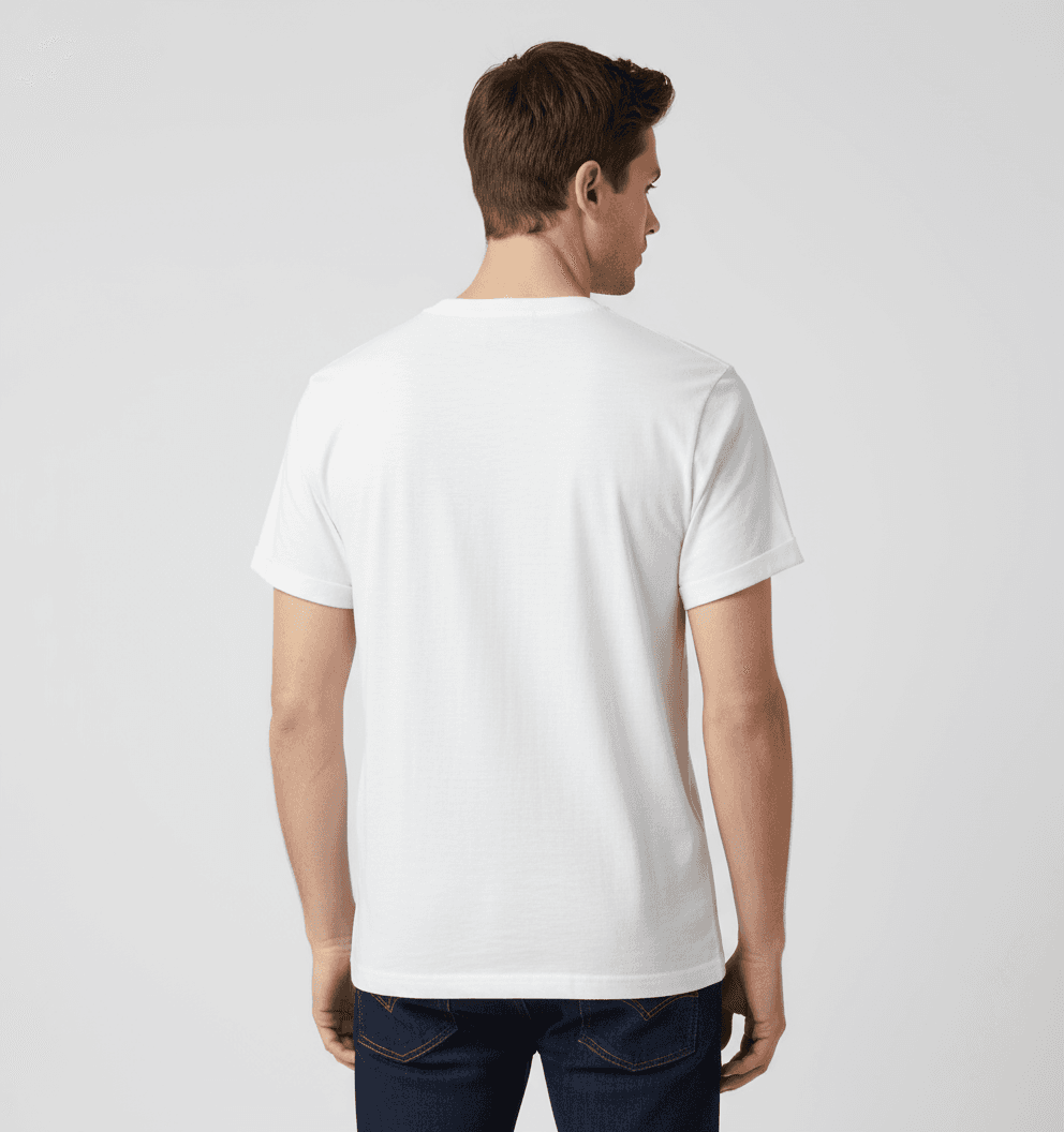 T-Shirt Uomo Let's Bubble Stampa Soft Bianco - Streetwear Italiano Premium in T-shirt Couture - Sestu, commercioVirtuoso.it