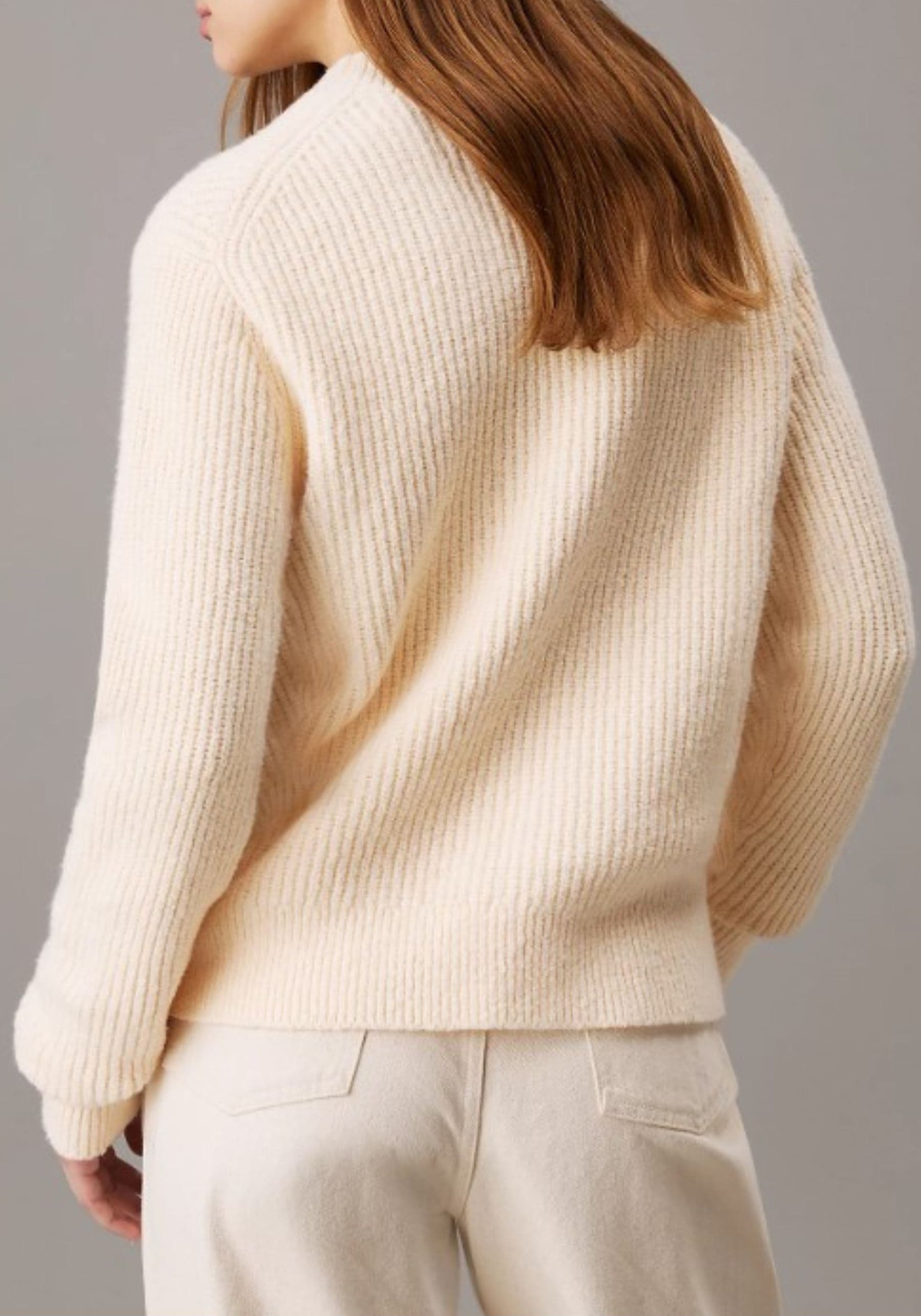 calvin klein MAGLIONE BOUCLE RIB C-NK RELAXED SWEATER da donna in Maglioni Drestige - Casamassima, commercioVirtuoso.it