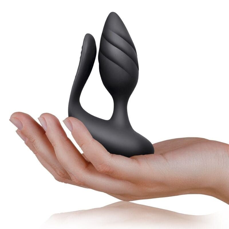 Cocktail plug anale potente con spina 10 X vibrazioni nero telecomando USB IPX7 in prodotto Erosdom - Palmi, commercioVirtuoso.it