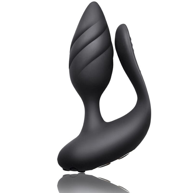 Cocktail plug anale potente con spina 10 X vibrazioni nero telecomando USB IPX7 in prodotto Erosdom - Palmi, commercioVirtuoso.it