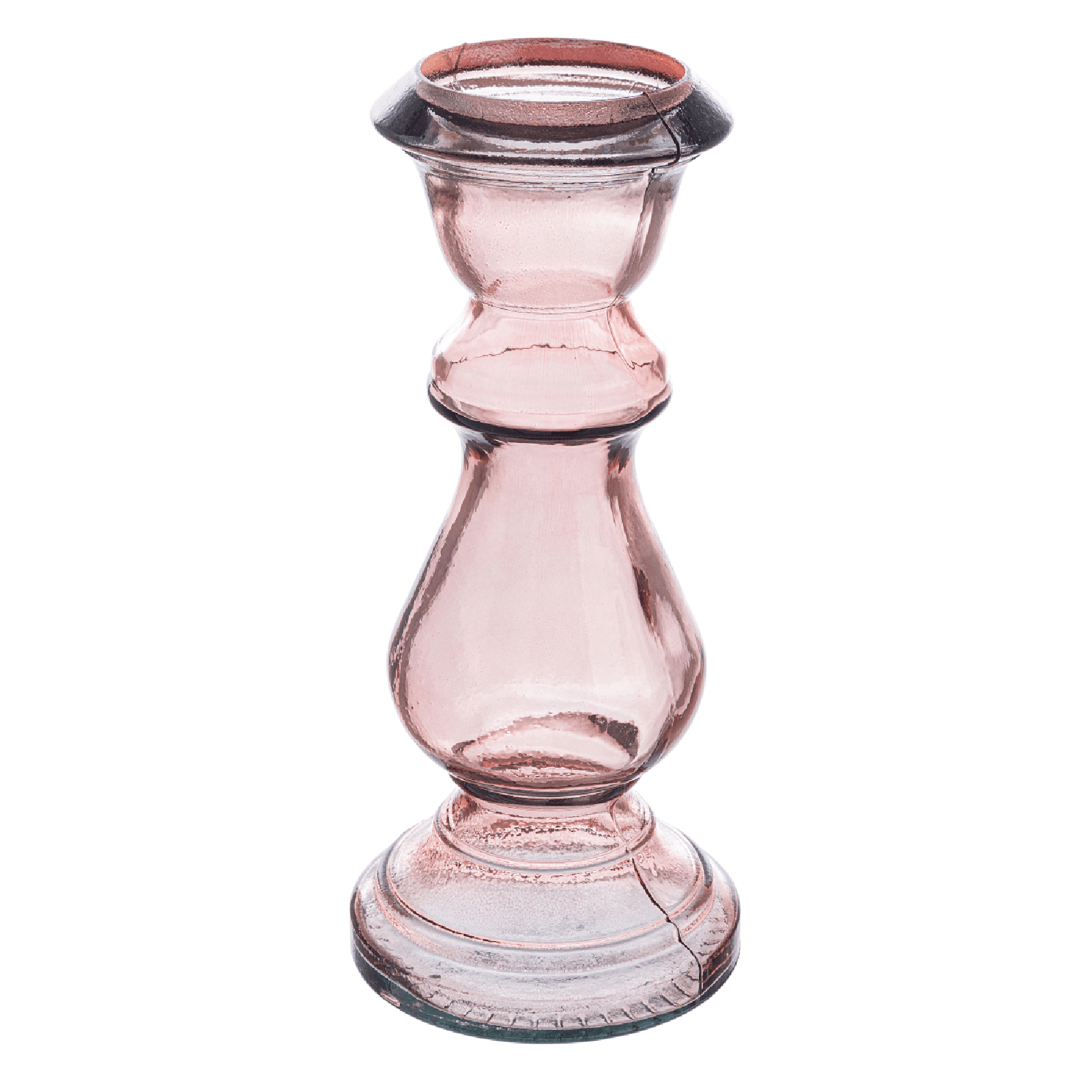 Candelabro in vetro jody blu zaffiro h 40cm prodotto con vetro riciclato - 7