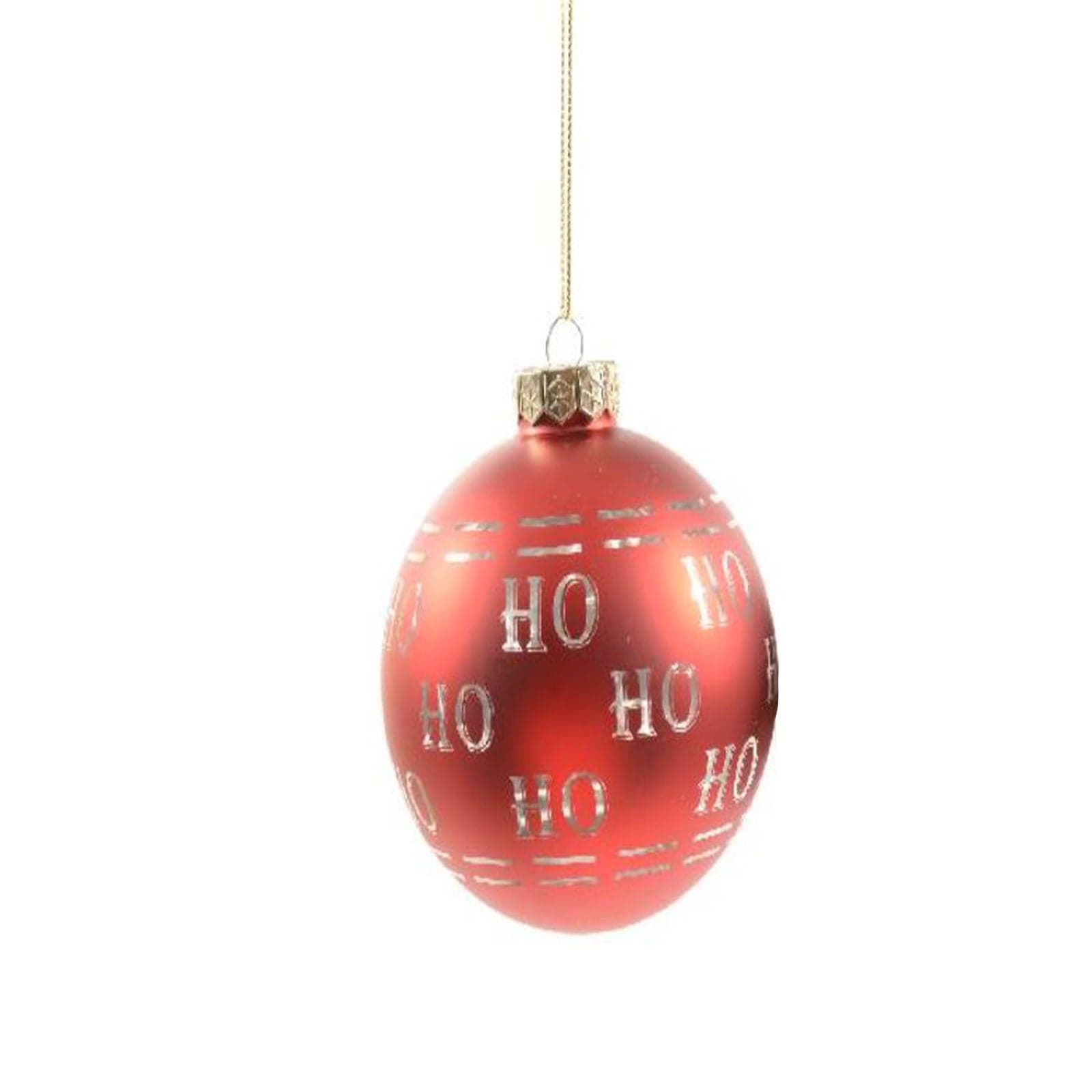 Pallina natalizia decorativa "Ho-Ho" in vetro per albero di Natale Ø 10 cm - 5