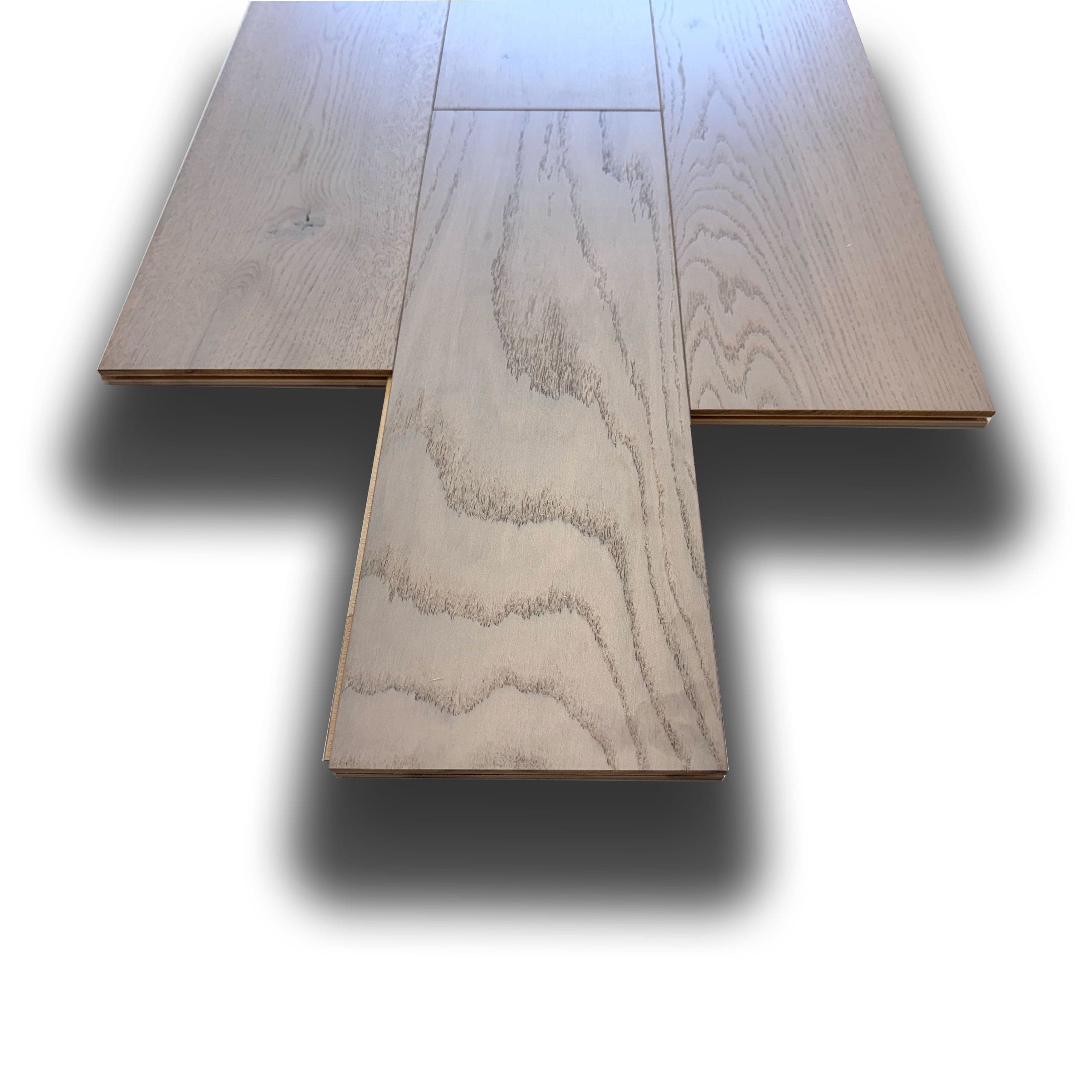 €24,99MQ *MEGA STOCK* Lotto da 14mq di Listone prefinito ROVERE Sbiancato Vern. bisell. Spazz. 15,5x180x500/1200mm (4 nobile) - Eternal Parquet