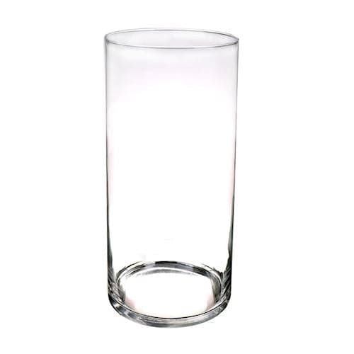 Vaso in vetro di forma cilindrica trasparente per fiori, acqua e piante - 12