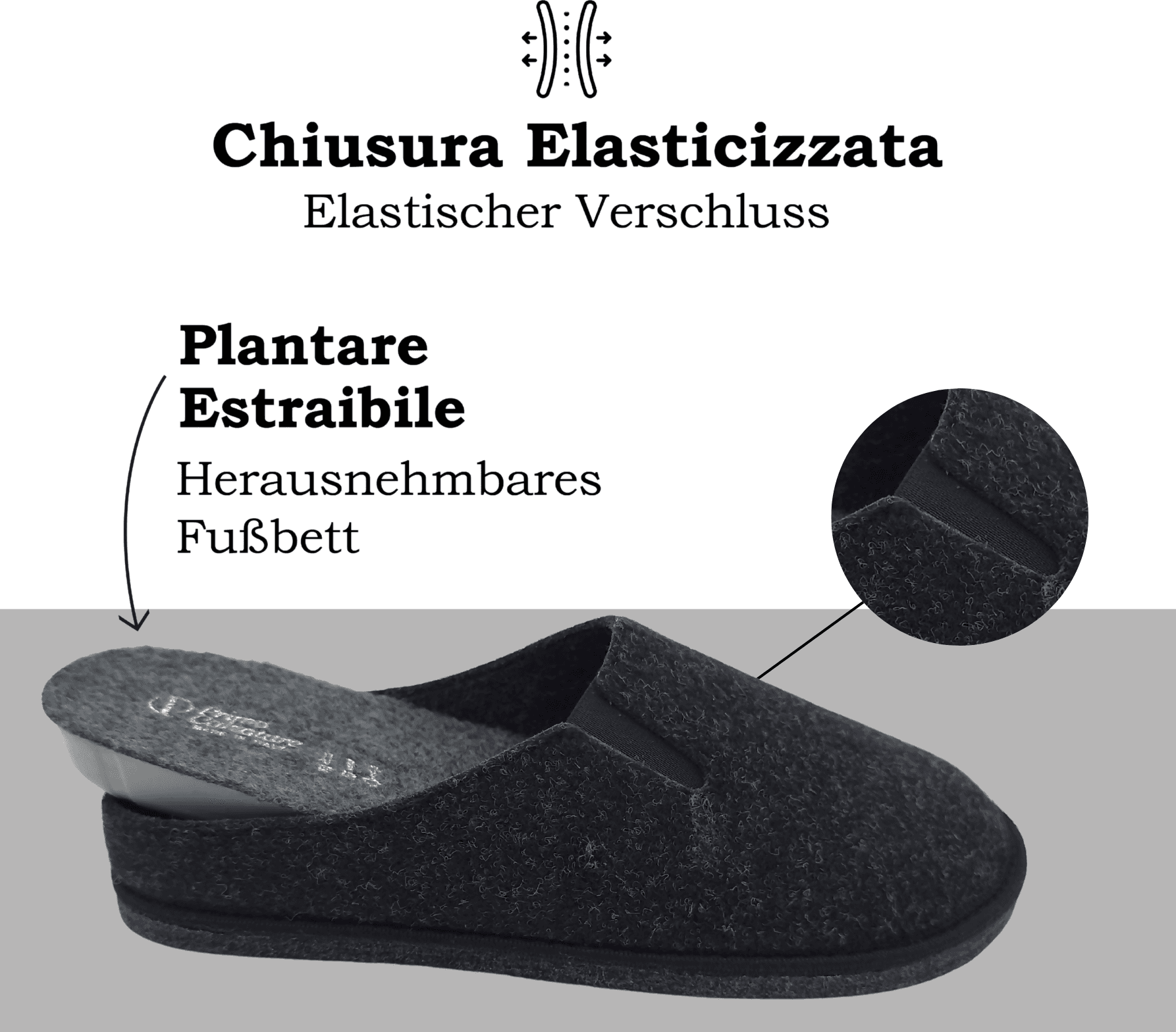 Primo Calzature Ottime Pantofole Chiuse da Uomo, Ciabatte Invernali per Casa, Soletta in Memory Foam, Plantare Estraibile, 100% Made in Italy in Pantofole Primo Calzature - Venezia, commercioVirtuoso.it