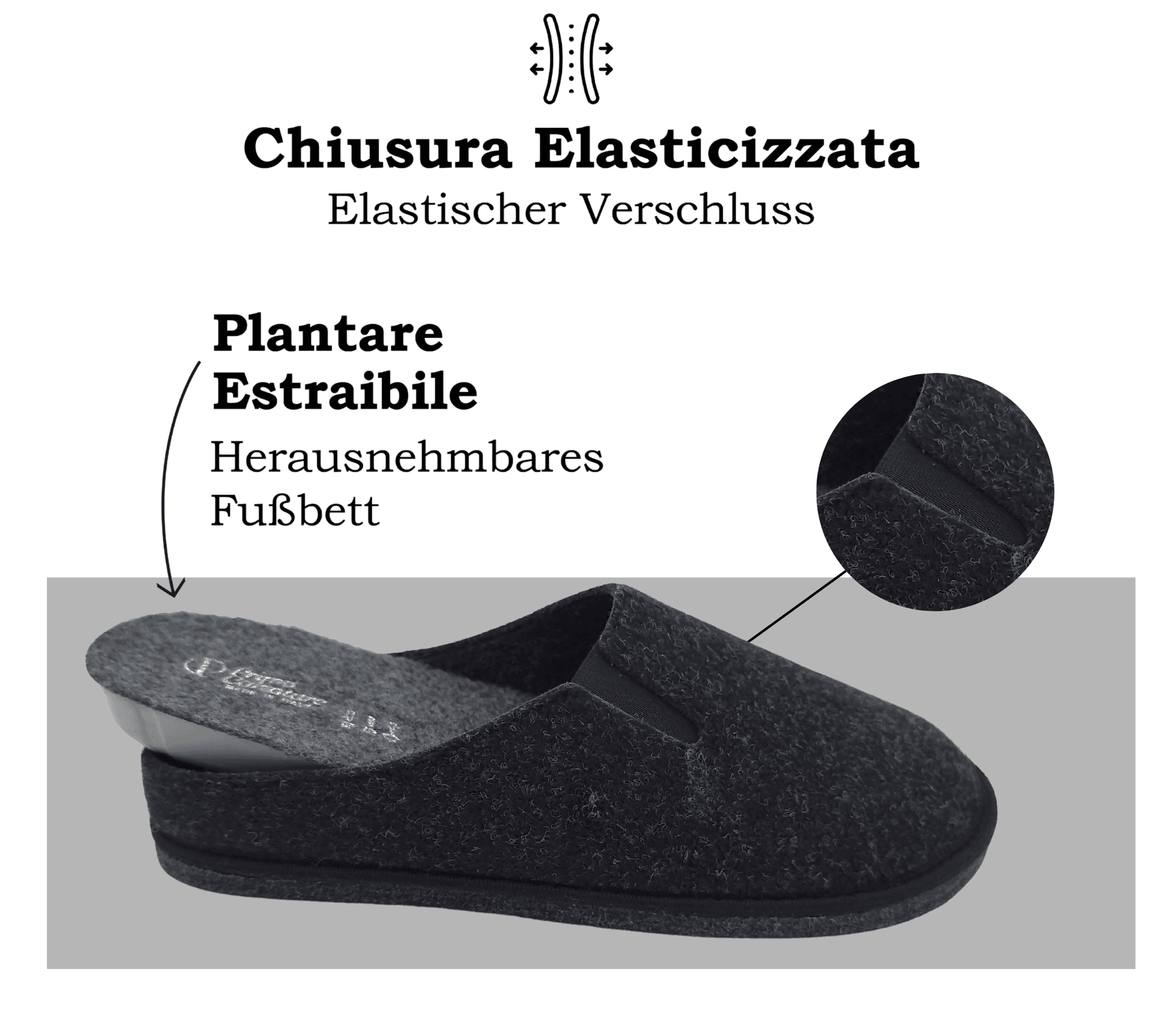 Primo Calzature Ottime Pantofole Chiuse da Uomo, Ciabatte Invernali per Casa, Soletta in Memory Foam, Plantare Estraibile, 100% Made in Italy in Pantofole Primo Calzature - Venezia, commercioVirtuoso.it