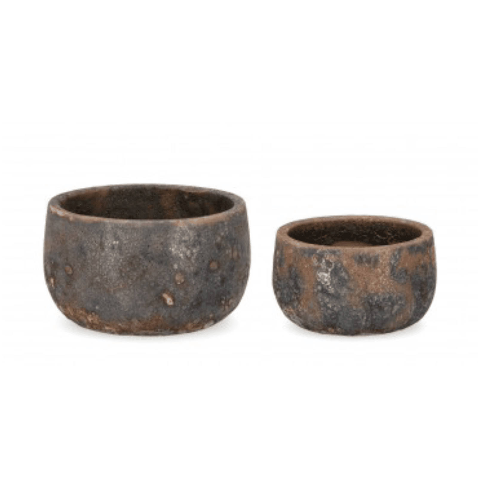 Set 2 PortaVaso Duyen Tondo in terra cotta smaltata per uso interno ed esterno. - 5