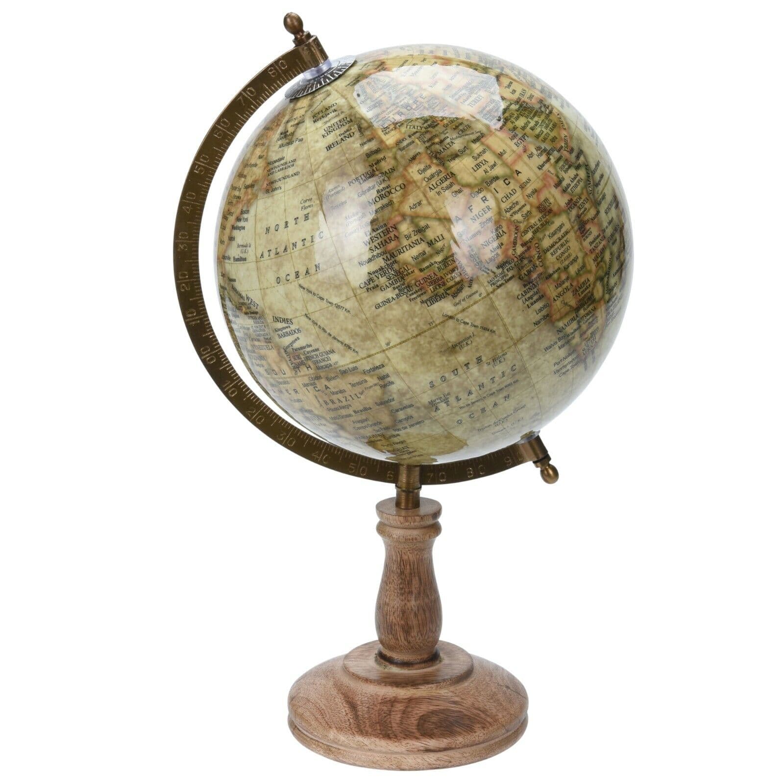 Mappamondo con base in legno per decorazione interno - 14