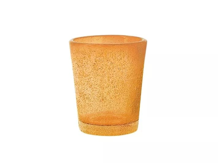 Confezione 6 bicchieri liquore giada in vetro arancio chiaro cl 5H&H
