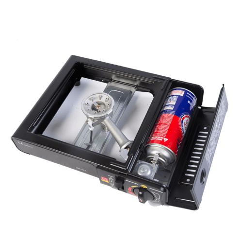 Fornello a gas da campeggio portatile con valigetta 2200 W temperatura regolabile in Fornellini La Zappa - Altamura, commercioVirtuoso.it