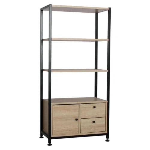 LIBRERIA HAMILTON 2 MENSOLE + 1 ANTA + 2 CASSETTI DIM. 58X30X122 CM in Autocategorizzazione Più Di Più Ideas - Casalnuovo di Napoli, commercioVirtuoso.it