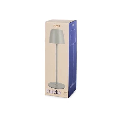 H&H - Lampada eureka da tavolo in metallo grigio cm 38 in Autocategorizzazione Più Di Più Ideas - Casalnuovo di Napoli, commercioVirtuoso.it