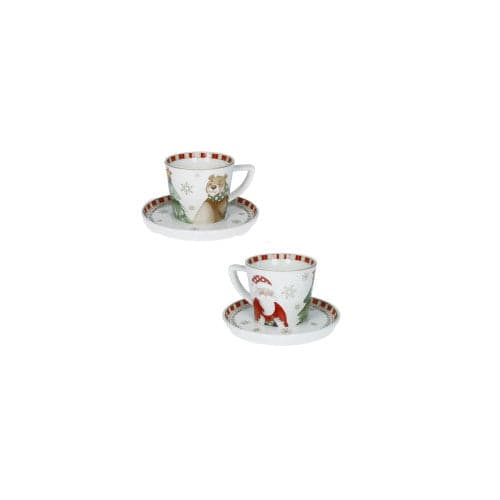 TAZZINA CAFFE' RACCONTI SET 2 PZ NEW BONE   CHINA