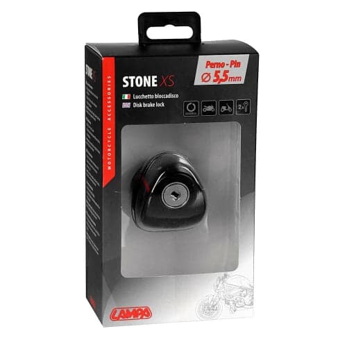 Stone XS, lucchetto bloccadisco - Perno Ø 5,5 mm - Nero