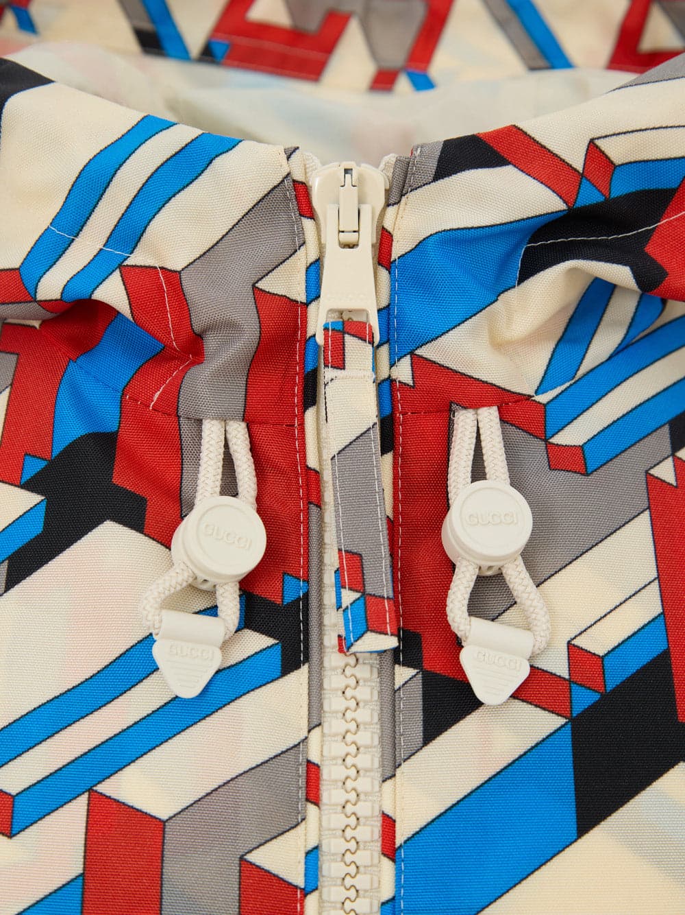 Gucci Giubbino in Nylon con Stampa Geometrica Multicolor da uomo in Giacche Drestige - Casamassima, commercioVirtuoso.it