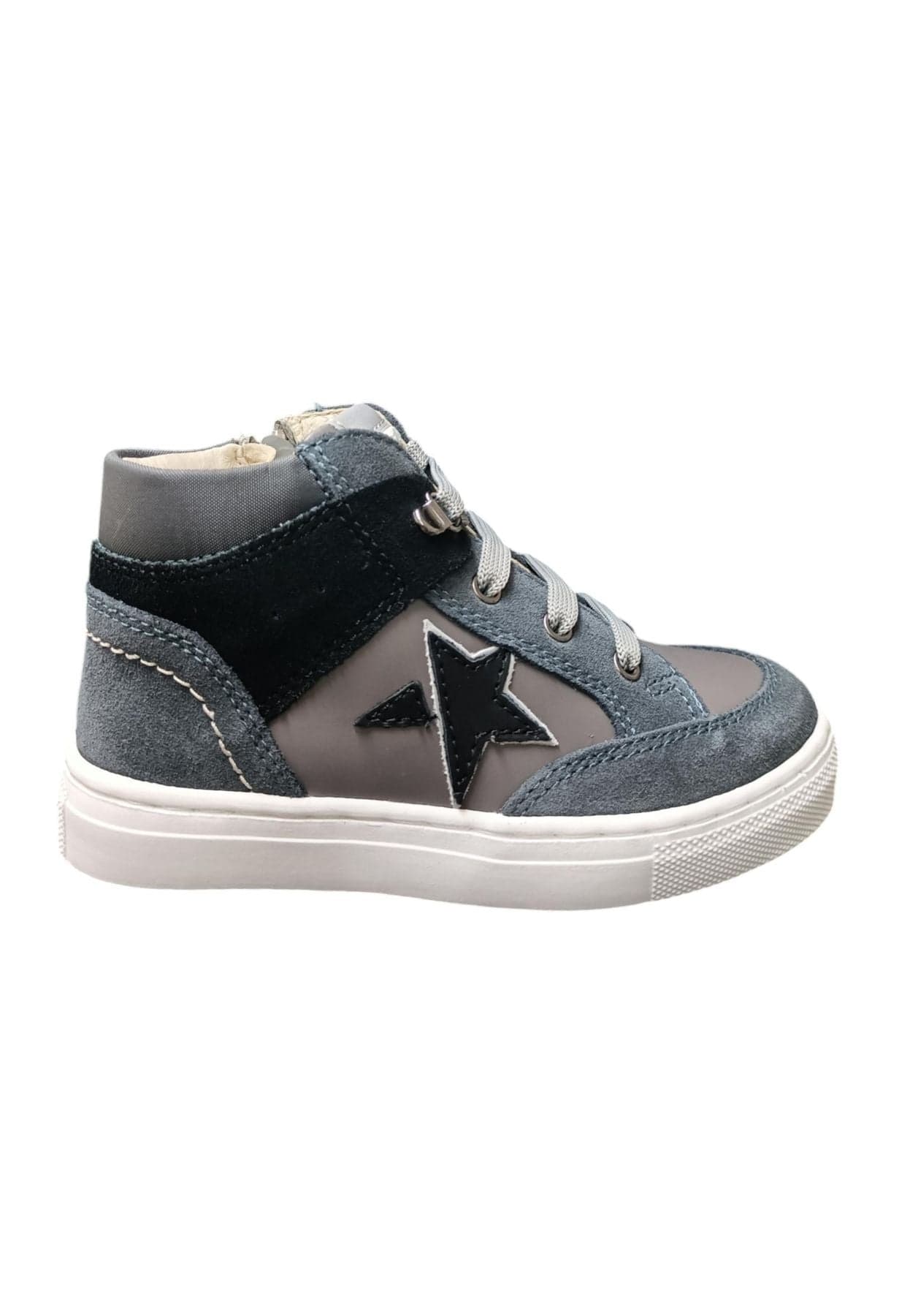 Scarpe sneakers Unisex bambini balducci BUTTER  grigio-nero laccio e zip laterale - 6