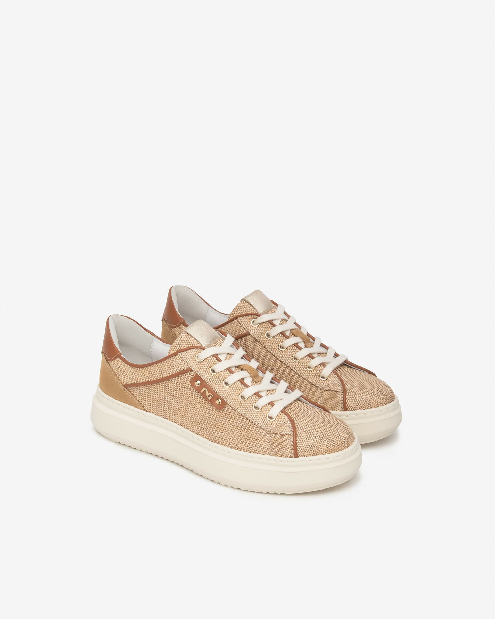 NeroGiardini Donna Sneakers in Tessuto e Pelle in Sneaker casual Cantali Calzature - Randazzo, commercioVirtuoso.it