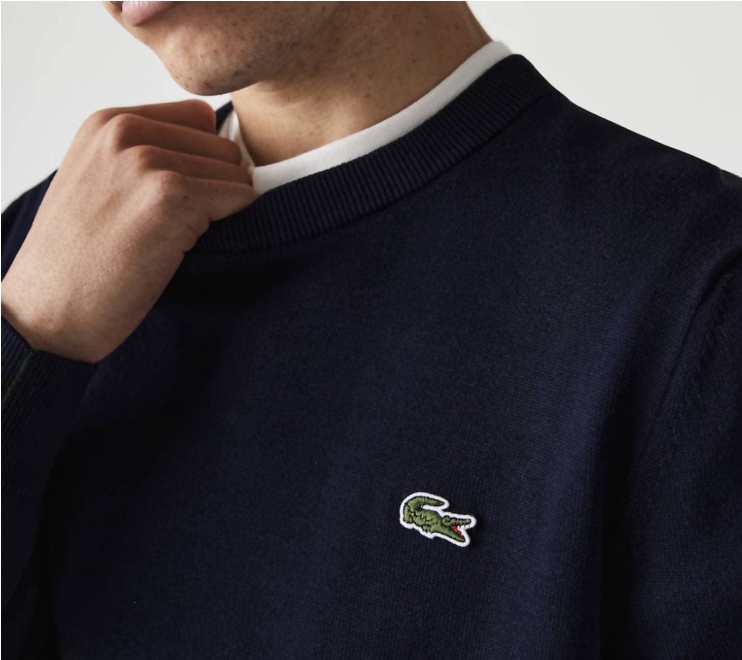Lacoste Pullover Uomo Blu Girocollo 100% Cotone Organico Maglione Fashion Logo Coccodrillo Collo Rotondo in Maglioni Euforia - Bronte, commercioVirtuoso.it