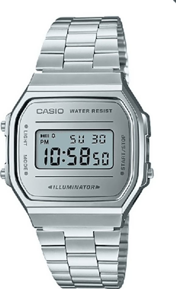 Orologio Casio unisex, A168WEM-7DF, serie vintage color argento in acciaio inossidabile, movimento al quarzo, impermeabile