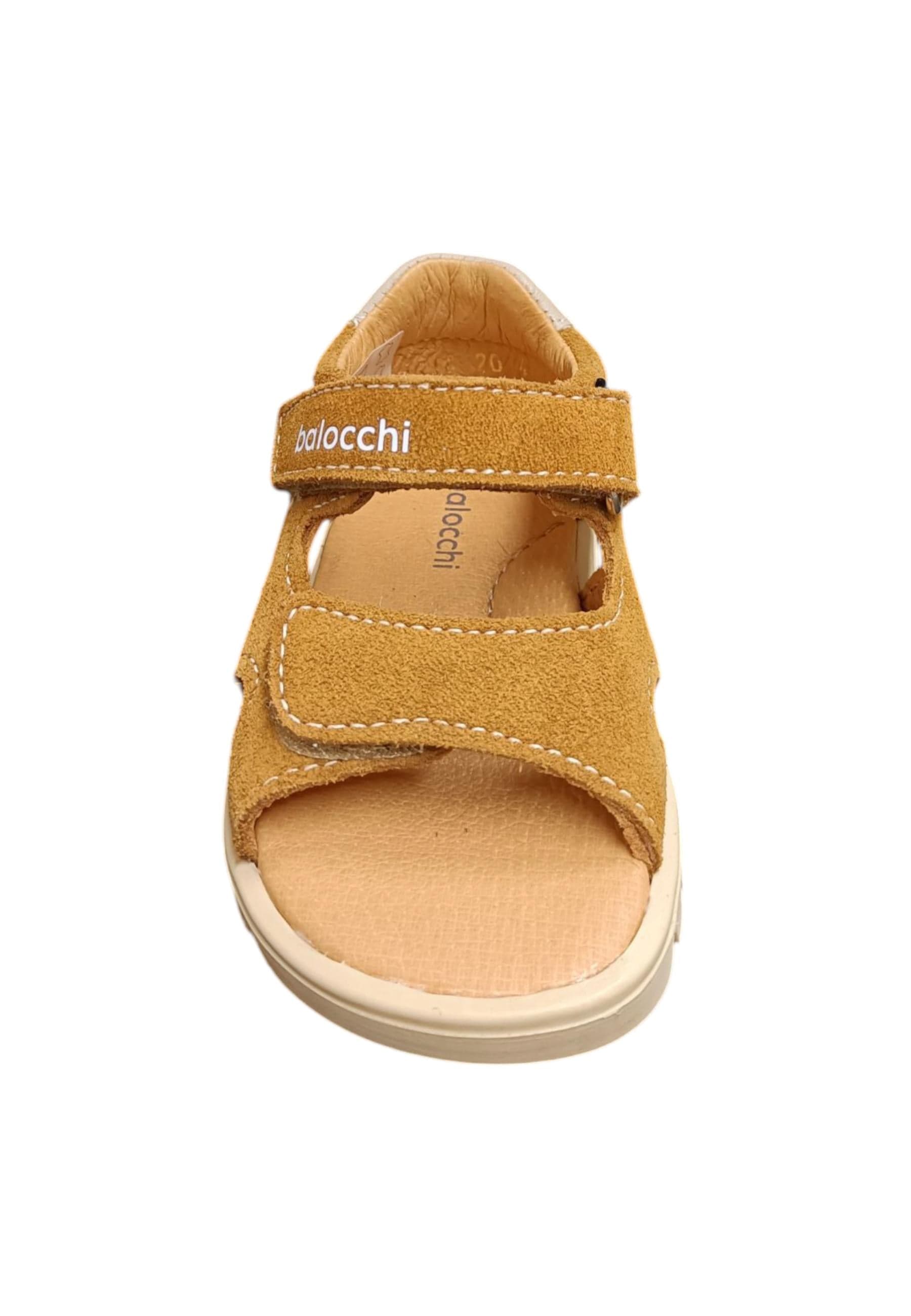 Sandalo bambino Balocchi BART cuoio suede-tessuto - Primi passi tallonato con velcro in Ballerine Scarpetteria Gica - Trani, commercioVirtuoso.it
