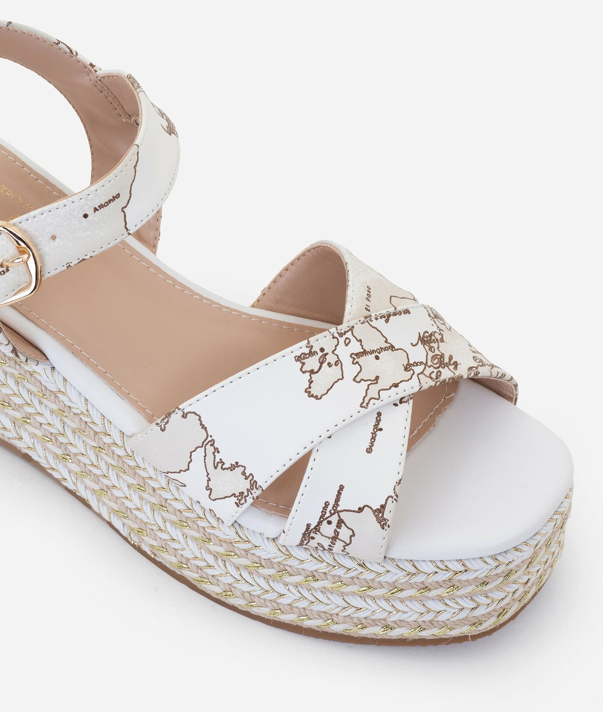Alviero Martini 1° Classe Donna Sandali in eco nappa con zeppa in corda in Sandali moda Cantali Calzature - Randazzo, commercioVirtuoso.it