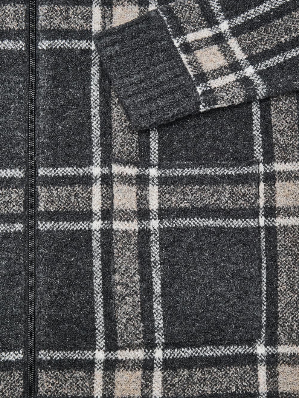 Gran Sasso Cappotto in Boucle Jacquard in Grigio con Maxi Zip da donna in Cappotti Drestige - Casamassima, commercioVirtuoso.it
