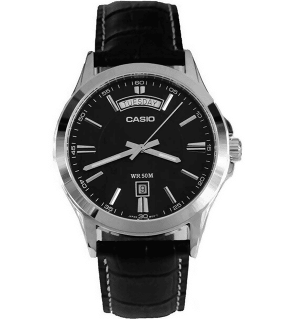 Orologio Casio per uomo , MTP-1381L-1A, cinturino in pelle, movimento al quarzo con datario e giorno della settimana visibili nel quadrante in Orologi da polso Loweconomy - Marineo, commercioVirtuoso.it