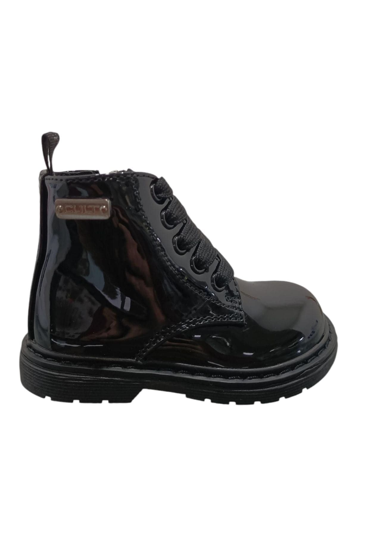 Anfibio bimba Cult Martin nero vernice lacci urban style - 6