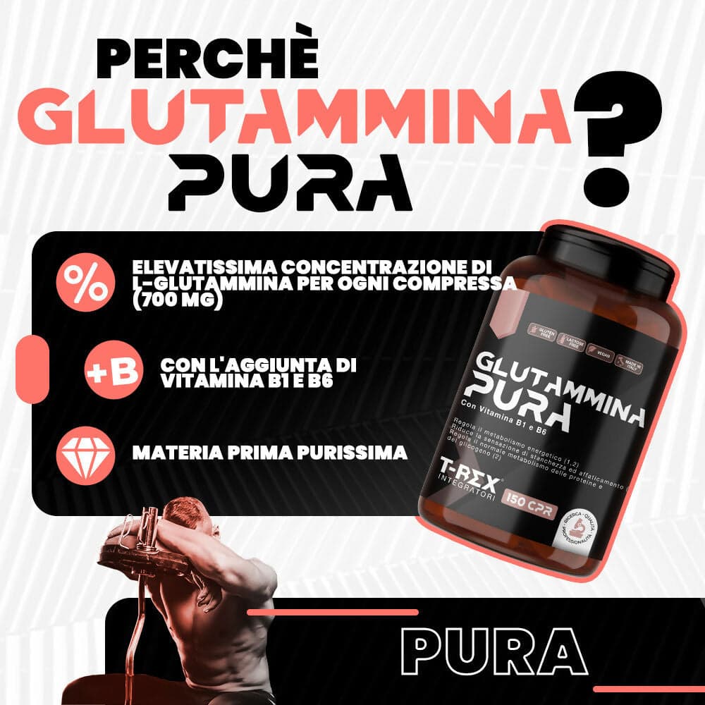 Integratore Di Glutamina Pura L-glutammina Pura | Stimola Aumento Gh Ormone Della Crescita | Diminuisce Fatica Post Allenamento | Integratore Di Glutamina Amminoacido Made In Italy | 120 Compresse T-rex Integratori in L-glutammina MyLab Nutrition - Roma, commercioVirtuoso.it