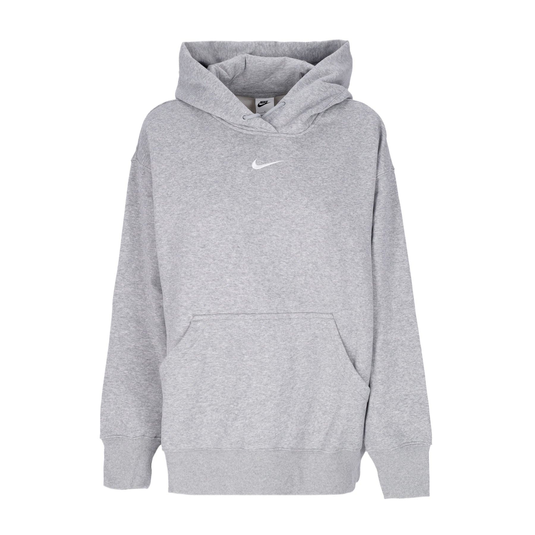 Nike Felpa Cappuccio Donna W Sportswear Phoenix Fleece Oversized Pullover Hoodie Dk Grey Heather/sail da donna