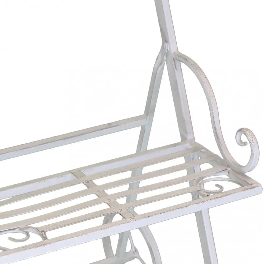 Etagère Scaffale Da Terra Stile Provenzale Ferro Bianco Intagliato 3 Ripiani in Librerie Shopbagno.it - Roma, commercioVirtuoso.it