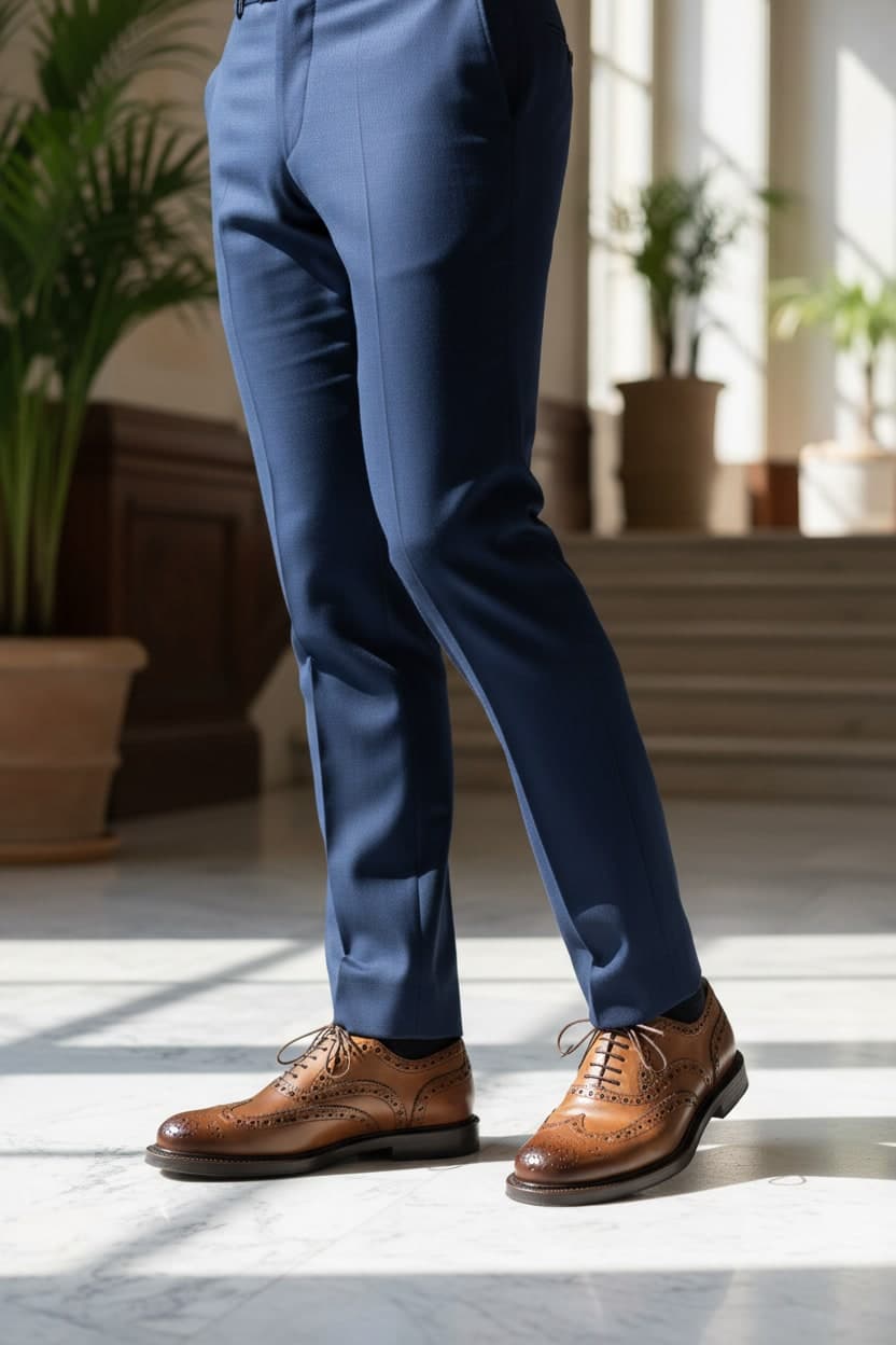 Scarpa Uomo Santoni - Francesina Stringata Brogue Rondine pelle Nocciola in Scarpe stringate basse Couture - Sestu, commercioVirtuoso.it