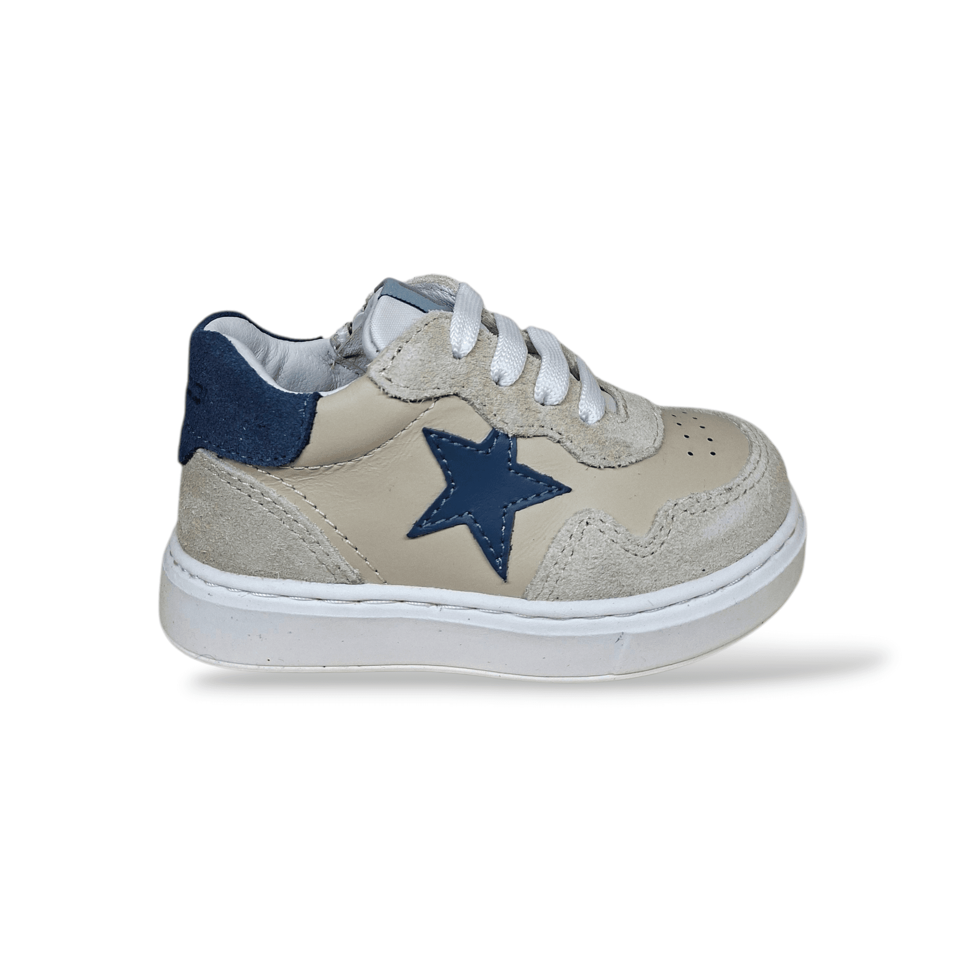 Scarpe Primi Passi Balducci Cita Pelle Beige Bluette Made in Italy Bambino - 6