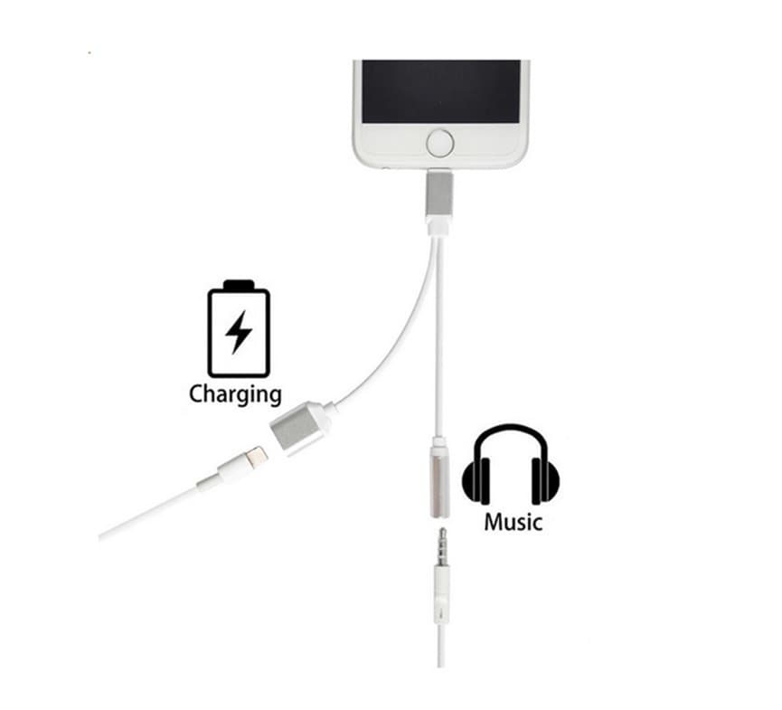 Cavo adattatore sdoppiatore LIGHTNING > LIGHTNING + Jack 3.5mm Femmina per iPhone in Adattatori DFP Elettronica Store - Scafati, commercioVirtuoso.it