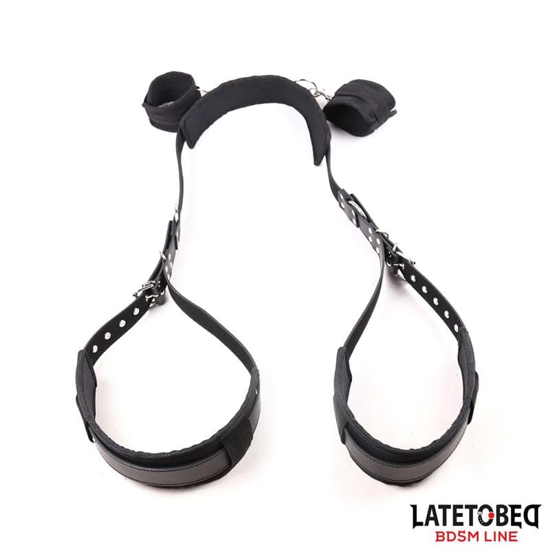 Bondage set blocco posizioni nero regolabile ideale per BDSM e fetish kit Latetobed in prodotto Erosdom - Palmi, commercioVirtuoso.it