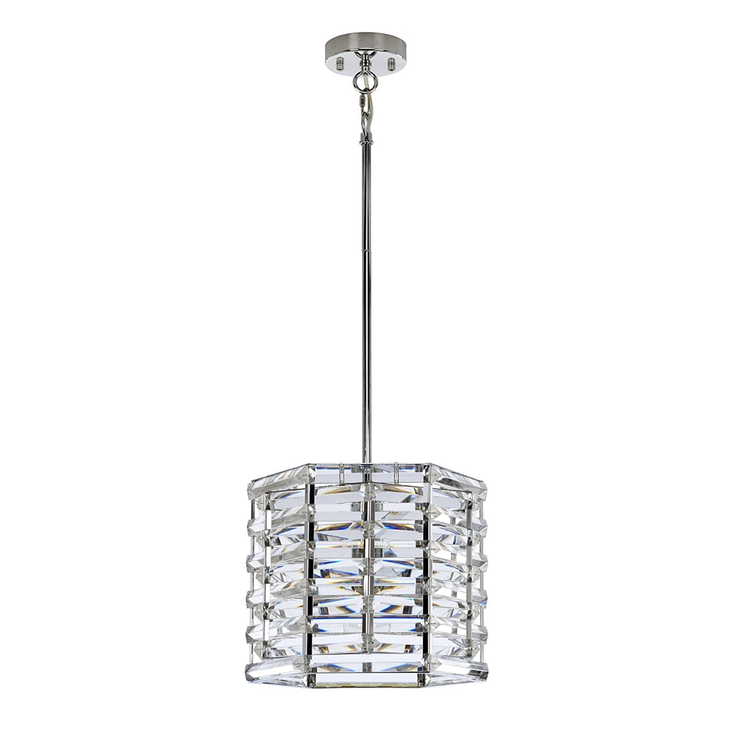 Sospensione Contemporanea Shoal Acciaio Nichel Lucido 1 Luce E27 in Lampade a sospensione LuceArt - Montecorvino Pugliano, commercioVirtuoso.it