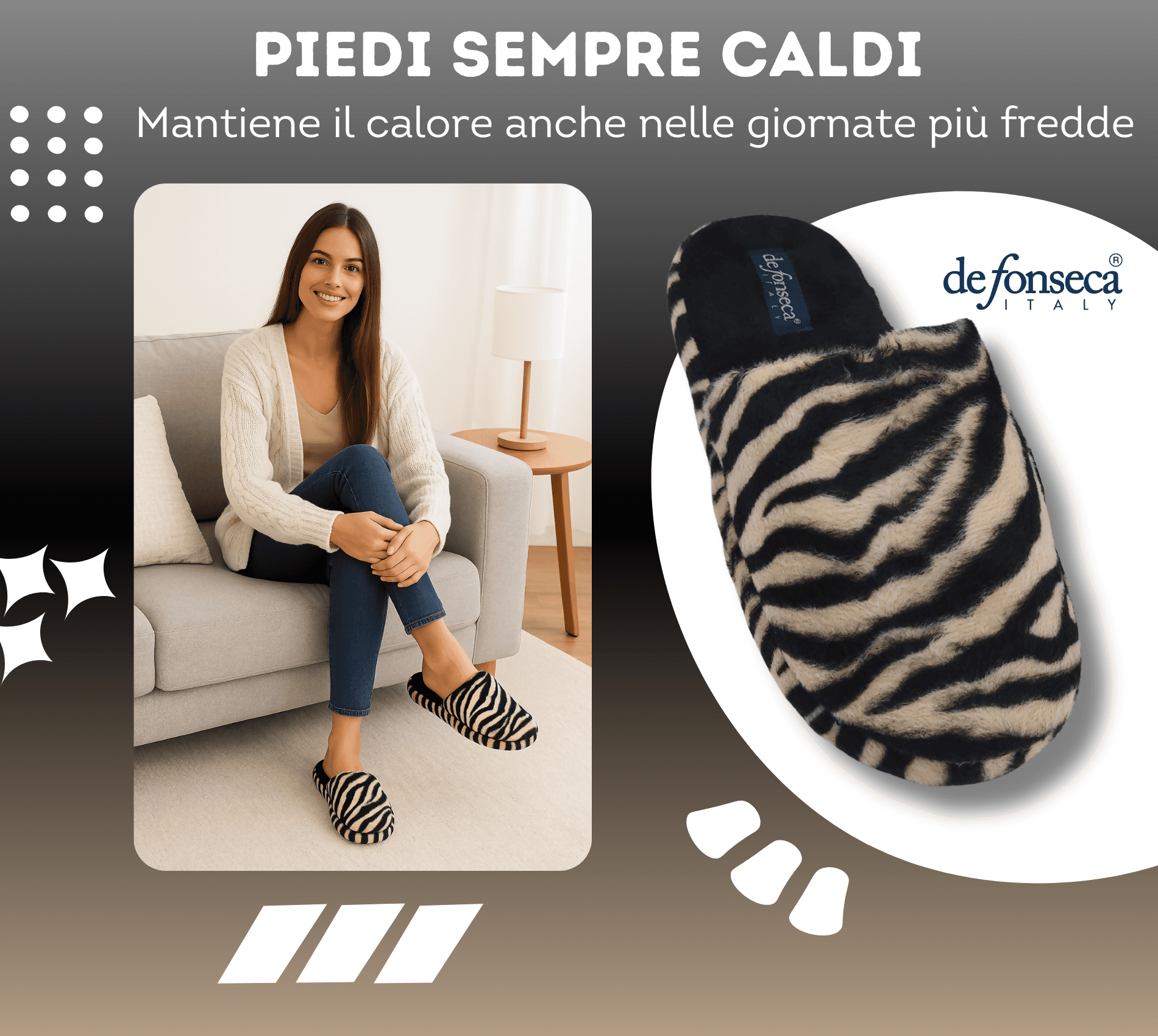 de fonseca Ciabatte Donna Invernali da Casa, Pantofole Calde e Pelose, Pantofola Animalier Leopardata in Ciabatte moda Primo Calzature - Venezia, commercioVirtuoso.it