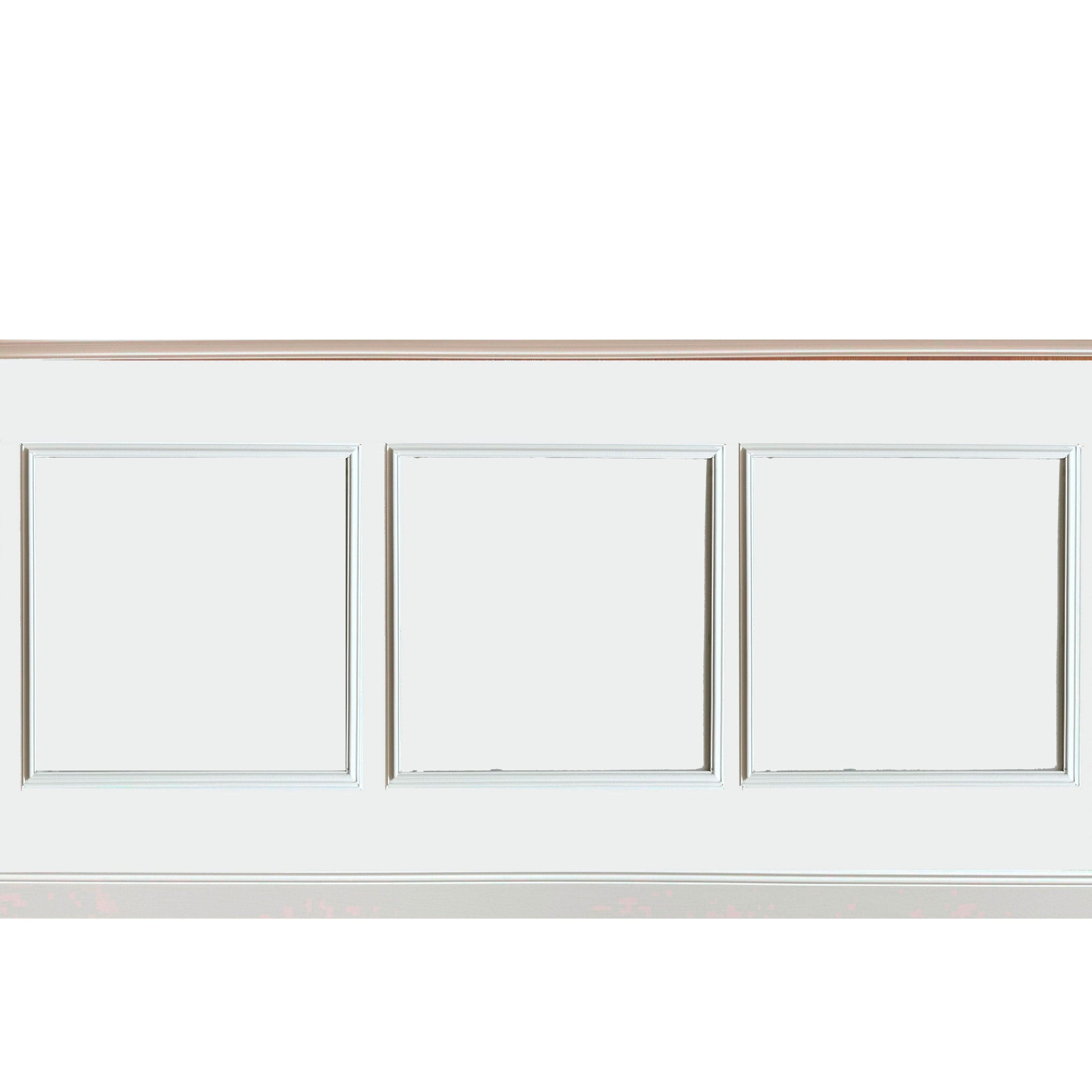 1 bugna completa per Boiserie in legno MASSICCIO laccata con pannello in Faesite lacc. 60x60cm (sp.3mm) Eternal Parquet