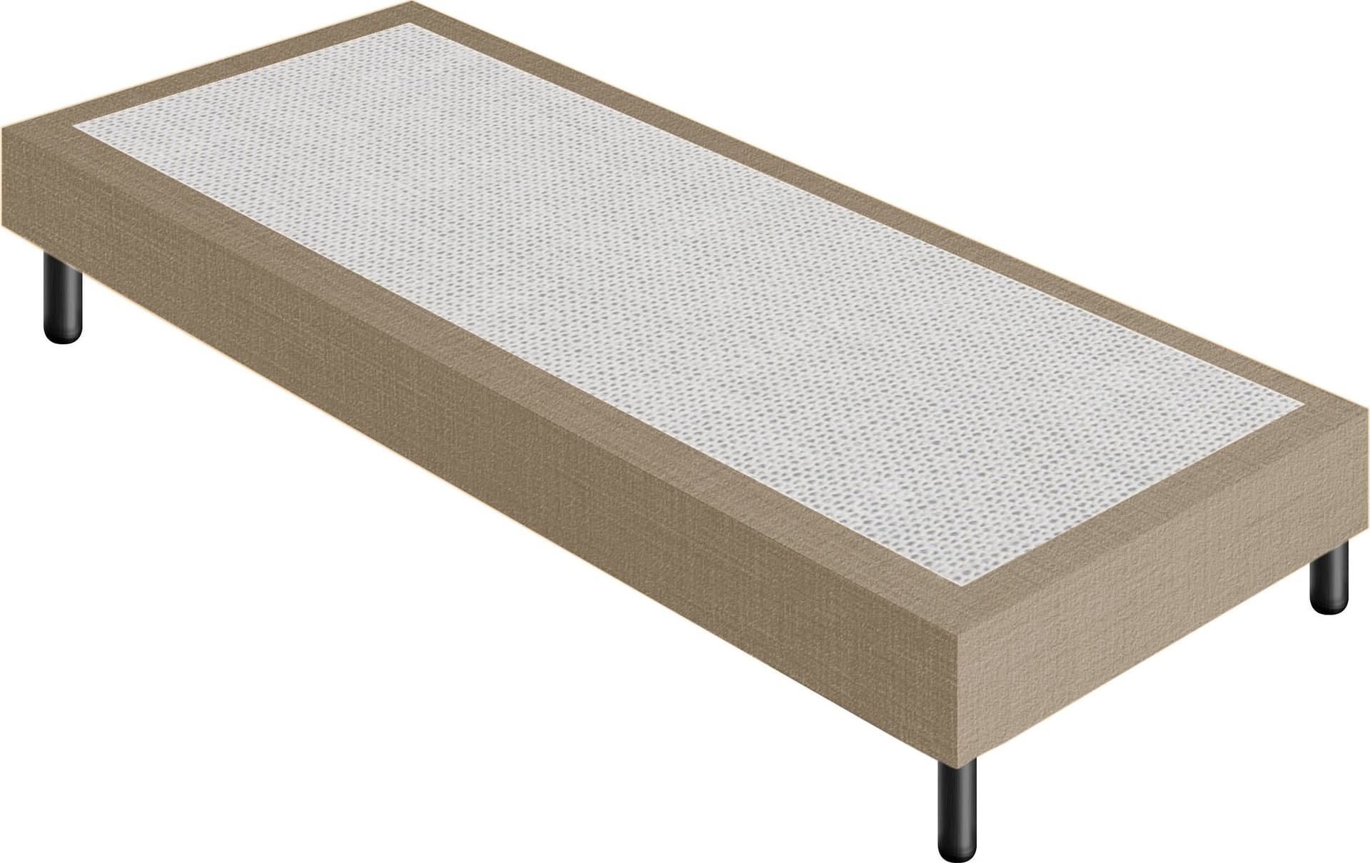 Letto Sommier Beige Rivestito - Resistente fino a 120 Kg per Persona in Basi a doghe iLoveSleep - Concesio, commercioVirtuoso.it