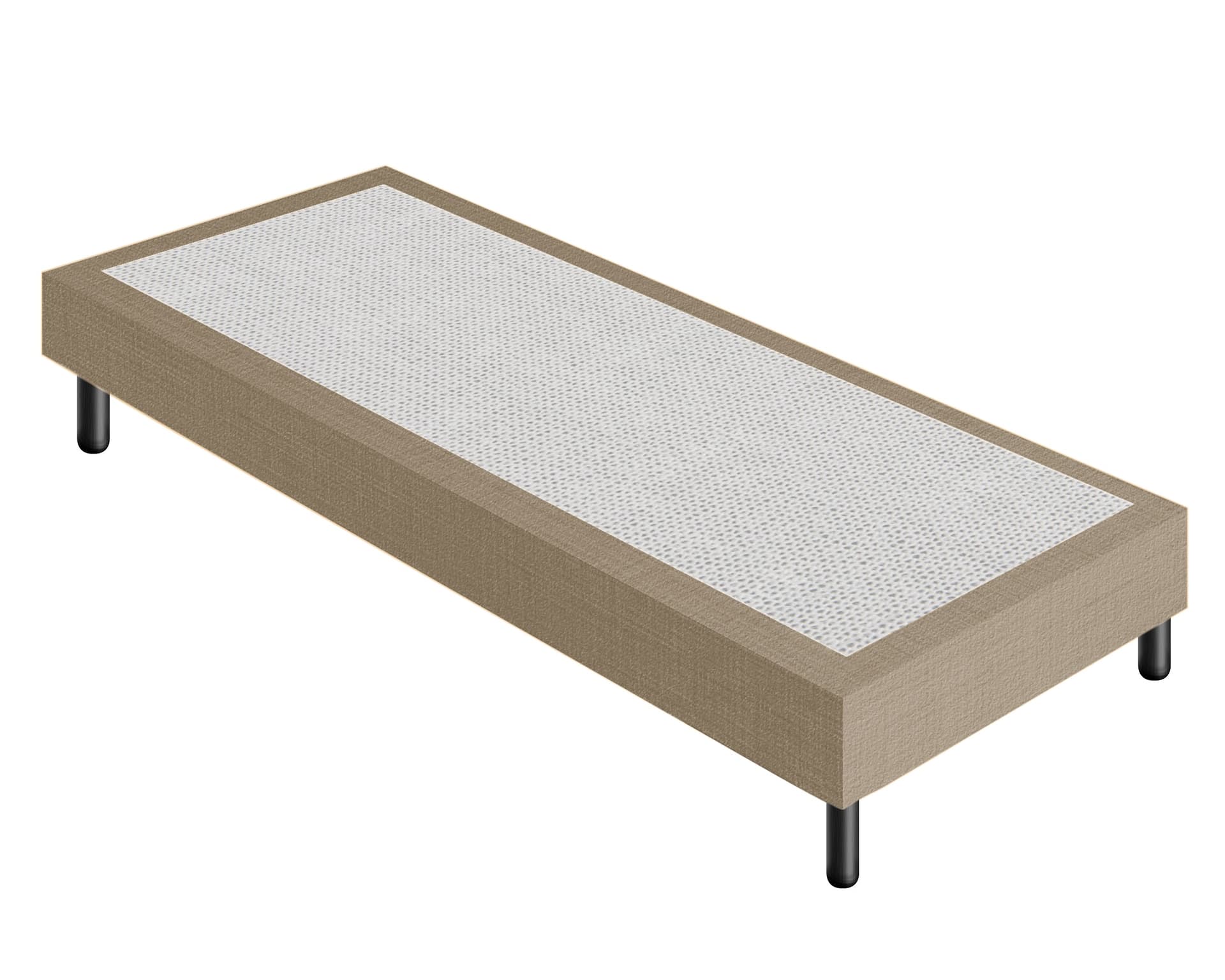 Letto Sommier Beige Rivestito - Resistente fino a 120 Kg per Persona in Basi a doghe iLoveSleep - Concesio, commercioVirtuoso.it