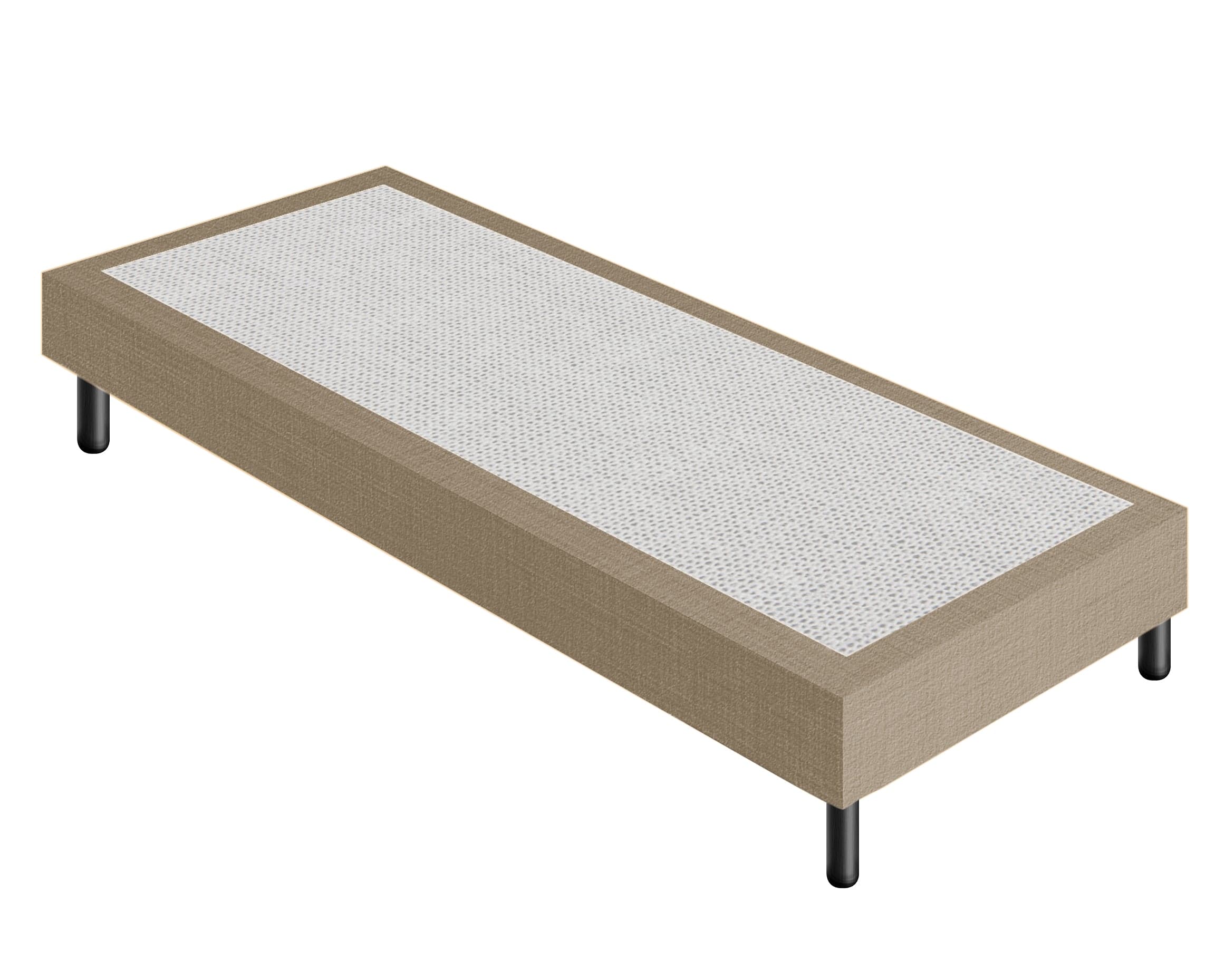 Letto Sommier Beige Rivestito - Resistente fino a 120 Kg per Persona in Basi a doghe iLoveSleep - Concesio, commercioVirtuoso.it
