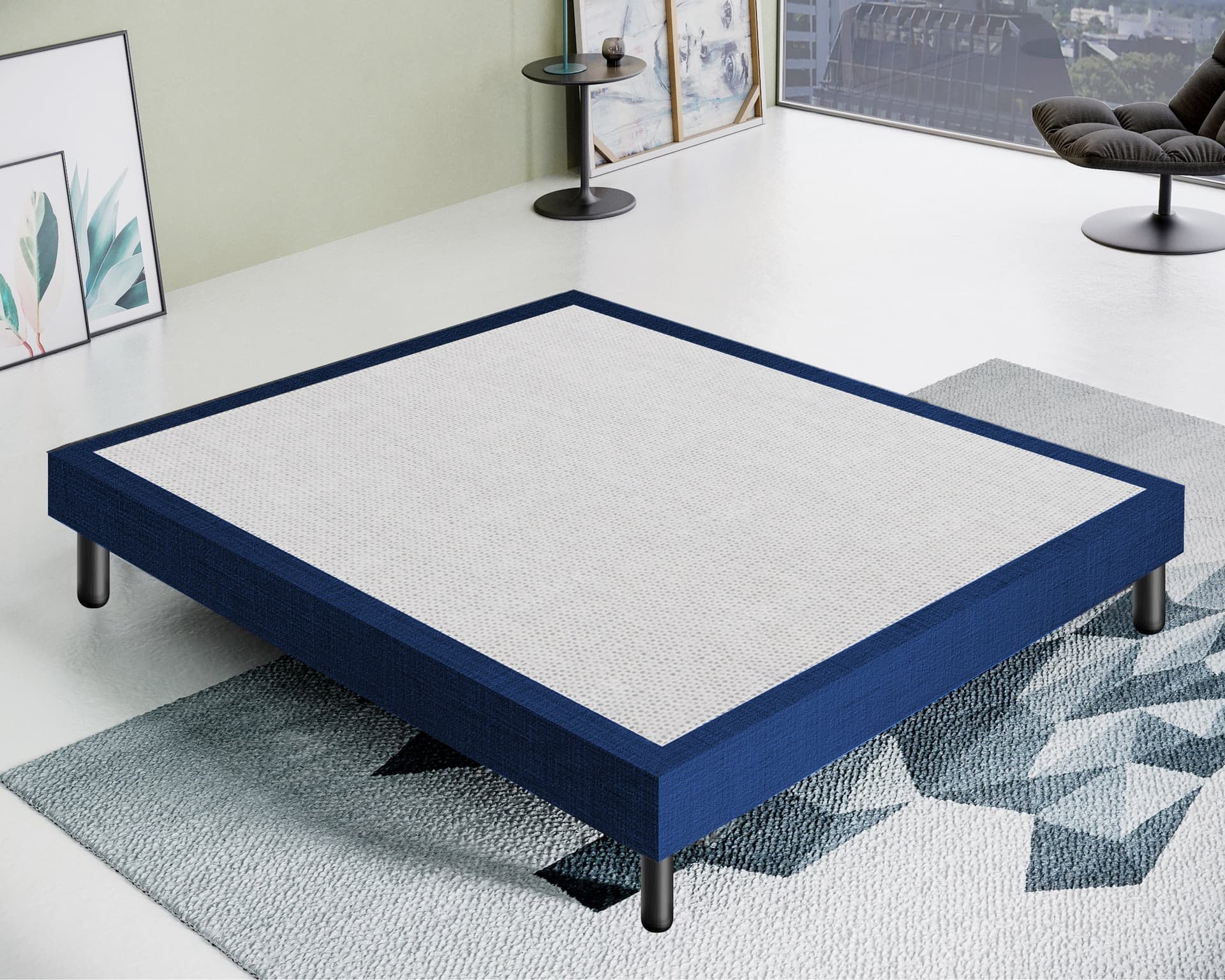 Letto Sommier Blu Rivestito - Resistente fino a 120 Kg per Persona in Basi a doghe iLoveSleep - Concesio, commercioVirtuoso.it