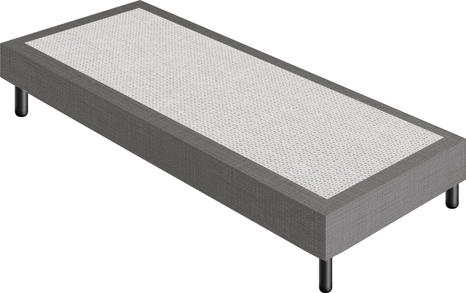 Letto Sommier Singolo 80x190 Grigio Rivestito - Resistente fino a 120 Kg per Persona in Basi a doghe iLoveSleep - Concesio, commercioVirtuoso.it