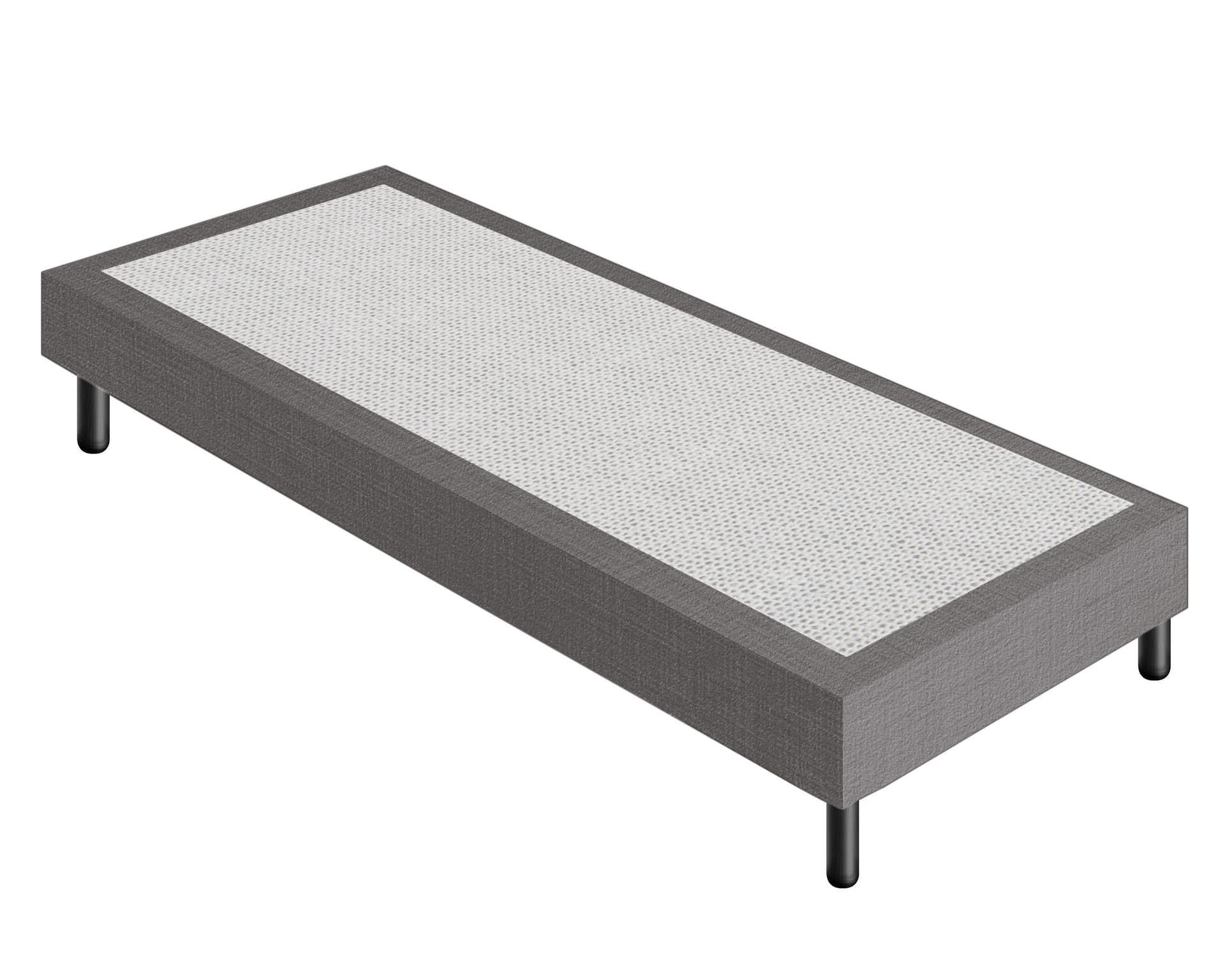 Letto Sommier Singolo 80x190 Grigio Rivestito - Resistente fino a 120 Kg per Persona in Basi a doghe iLoveSleep - Concesio, commercioVirtuoso.it