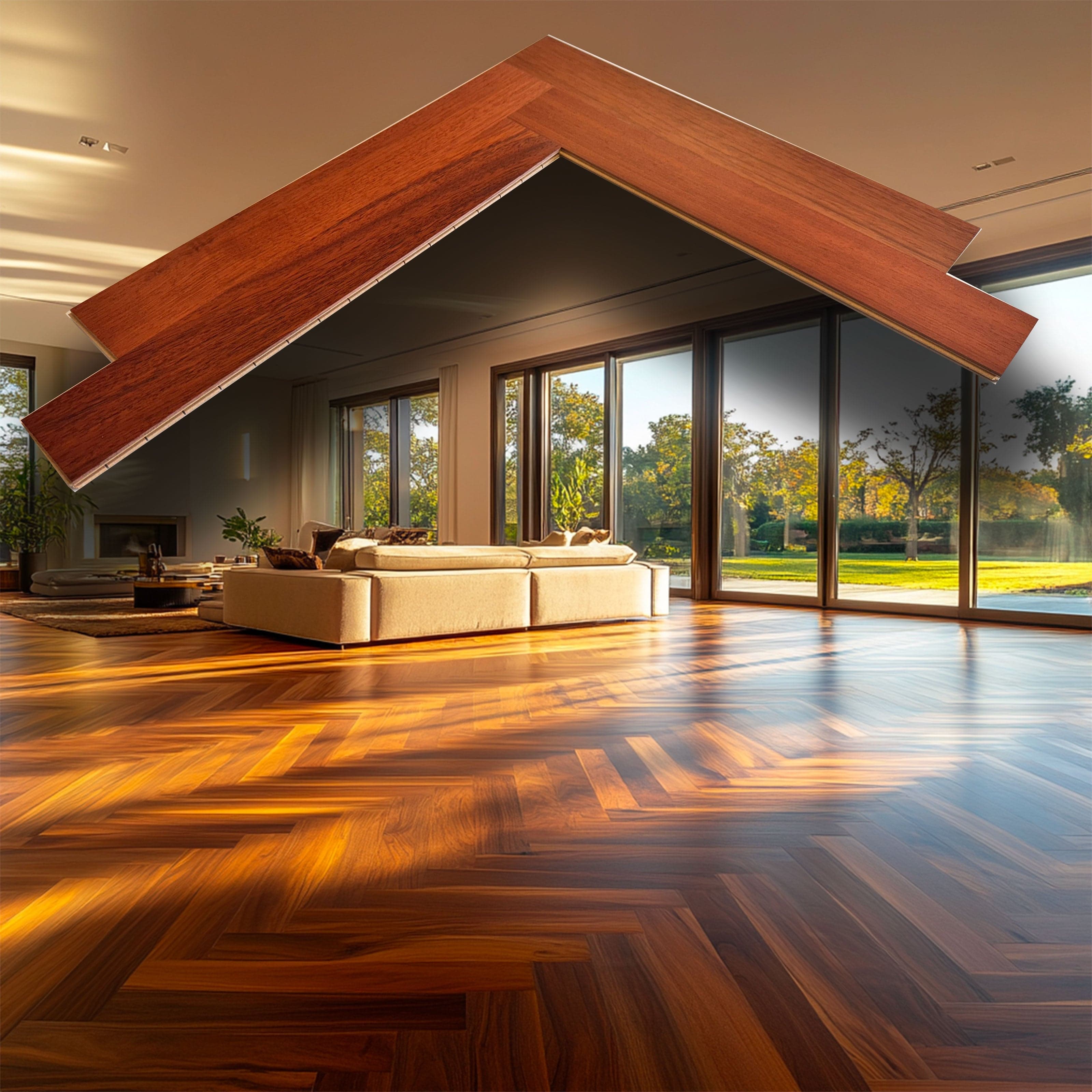 28,90€ mq ***STOCK*** bancale da 88mm di  Prefinito BAUWERK Monopark JATOBA Spina 10x70x490 Verniciato