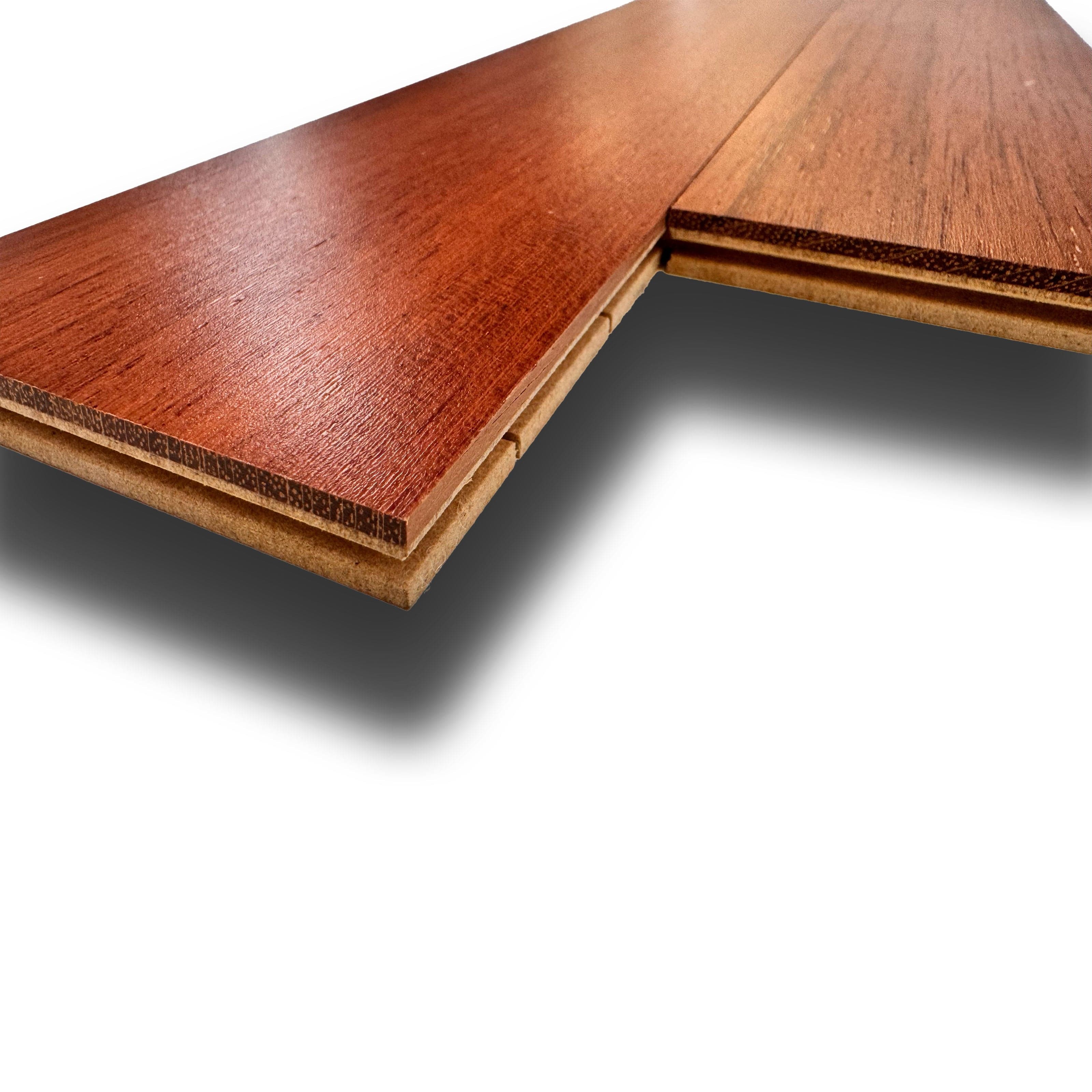 28,90€ mq ***STOCK*** bancale da 88mm di  Prefinito BAUWERK Monopark JATOBA Spina 9,6x65x455 Verniciato Bauwerk