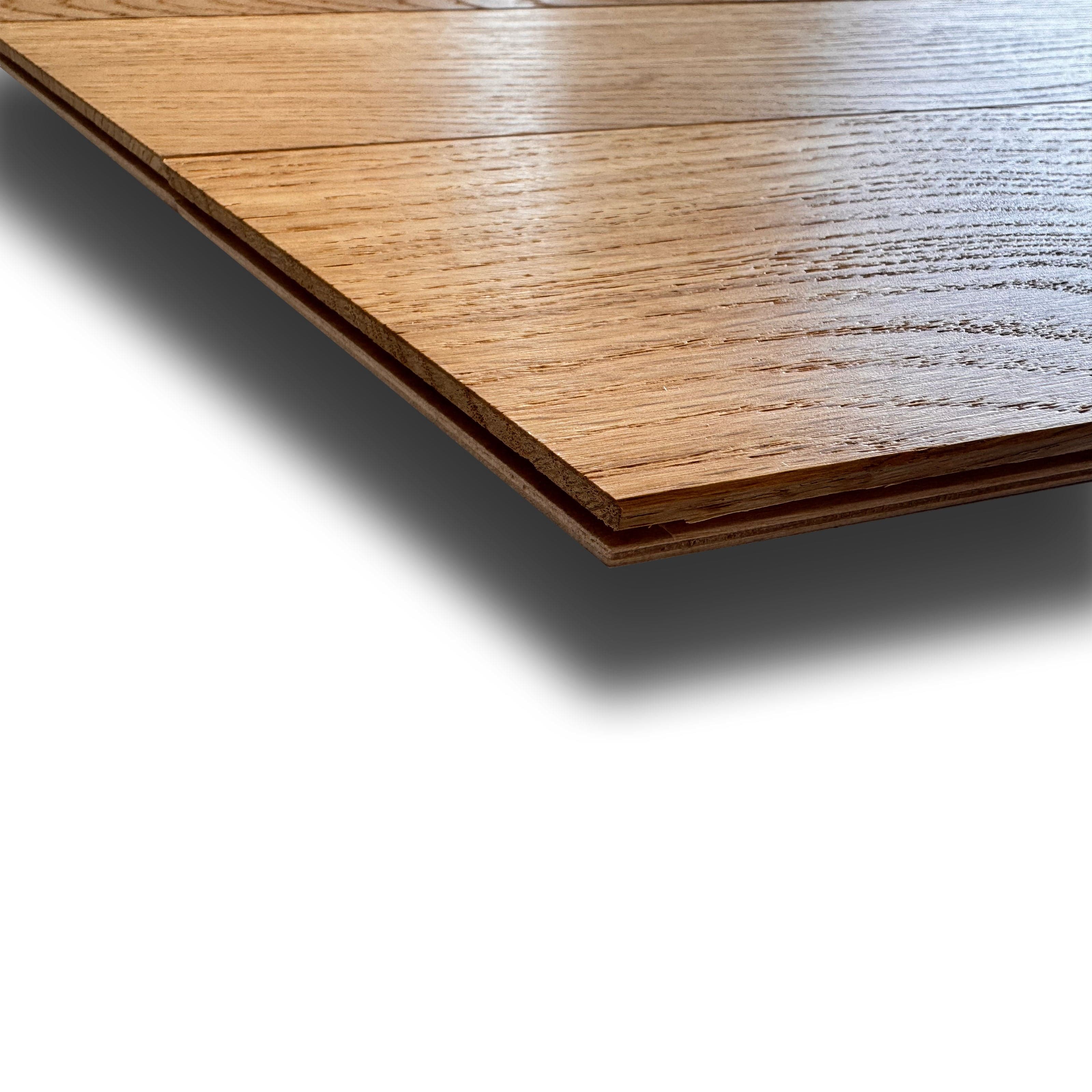 €36,99MQ *MEGA STOCK* Lotto da 30mq di Parquet Rovere Spina Ungherese vern. bisell. spazz.  10x90x548mm (4mm nobile) Eternal Parquet