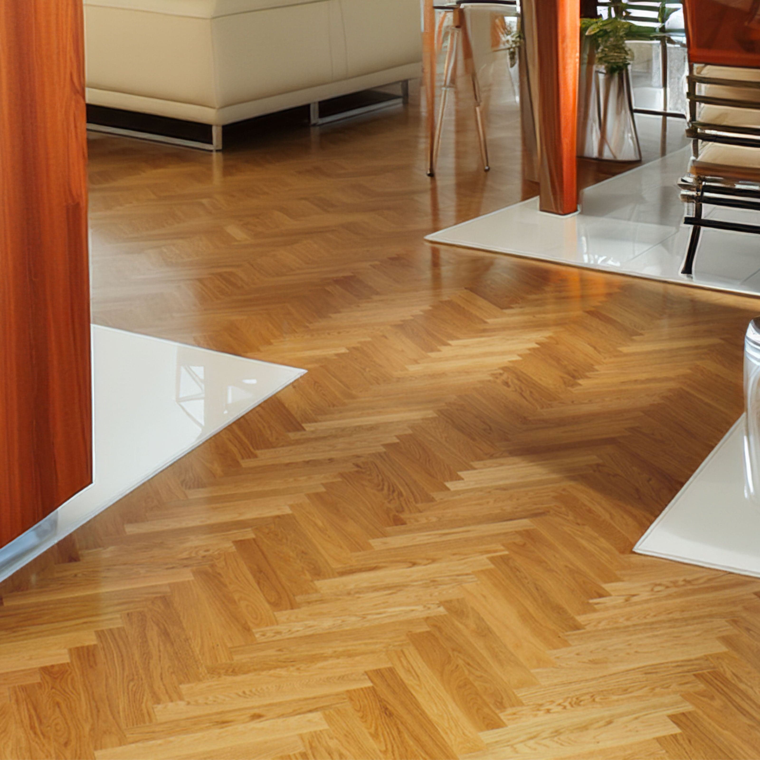 28,90€ mq ***STOCK AD ESAURIMENTO*** Bancali da 50 mq di  Prefinito BAUWERK Monopark Rovere Spina 9,6x65x455 Verniciato - Eternal Parquet