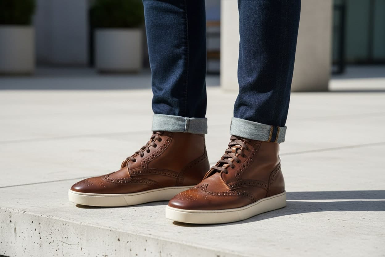 Scarpa Uomo Santoni - Stivaletto Stringato Brogue in Stivali Couture - Sestu, commercioVirtuoso.it